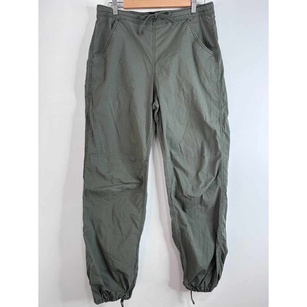 Hollister Olive Green Drawstring Wide-Leg Cargo Pants